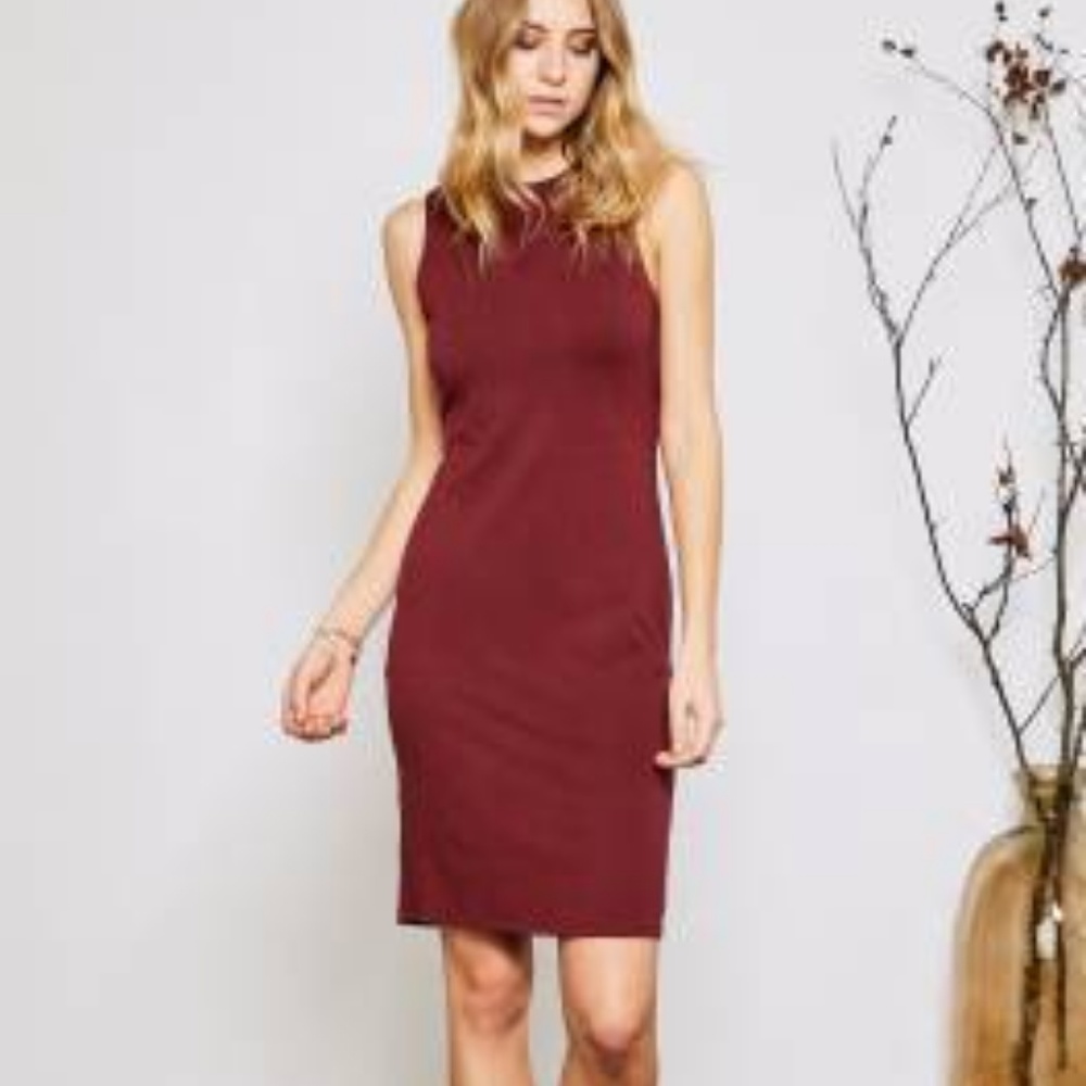 Red Cutout Back Dress